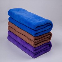 plush microfiber towel with silk edge